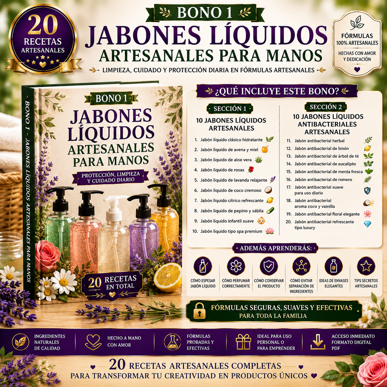 Bono 1 - Jabones Líquidos Artesanales para Manos